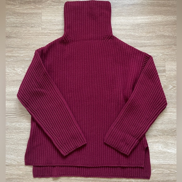 Joseph High Neck Long Sleeve Cardigan Stitch Sweater